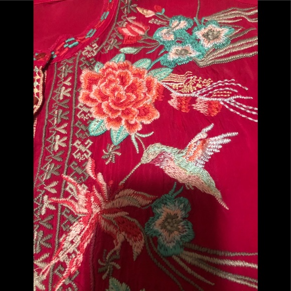 Beautiful candy apple red Johnny Was top - Picture 8 of 8